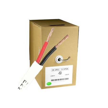 Bestlink Netware Shielded 18AWG/2 Power CMR- 1000Ft- White 203706WT